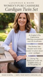 Women's Cashmere Cardigan Twin Sweater Set - Image 2