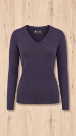Women's Cashmere V-Neck Sweater - Image 3