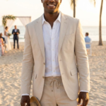 COOFANDY Men's 2 Piece Linen Suits Set Casual Lightweight Linen Suit Blazer Jacket and Pants