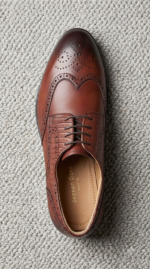 Men's Leather Wingtip Derby Dress Shoes Cowhide leather upper, brogue wingtip styling, lace-up closure, smooth lining, and sturdy outsole. - Image 4
