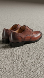 Men's Leather Wingtip Derby Dress Shoes Cowhide leather upper, brogue wingtip styling, lace-up closure, smooth lining, and sturdy outsole. - Image 3