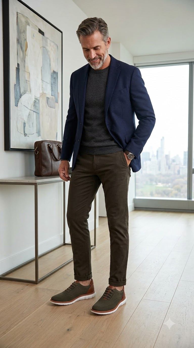 Man_wearing_Oxford_shoes_20260922140741 Marc Joseph New York Mens Edison Street Oxford (Hands Free Technology) - Image 1