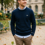 Lacoste Men's Monochrome Crew Neck Cotton Sweater