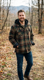 Legendary Whitetails Mens Flannel Shirt Jacket Hooded Shacket