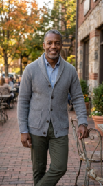 PJ PAUL JONES Men's Cardigan Sweaters Shawl Collar Button Down Knit Blazer Button Down, Shawl Collar, Front Pockets, Knitted Blazer Style, Heavyweight, Fall Winter, Outdoor, Dressy Casual Wear Daily