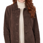 Women's Suede Leather Car Coat - Regular, Petite & Plus Size Outerwear Timeless button-front suede mid jacket. Available in Navy, Red, Tobacco, Caramel & Brown. Tailored Plus Petite fit options.
