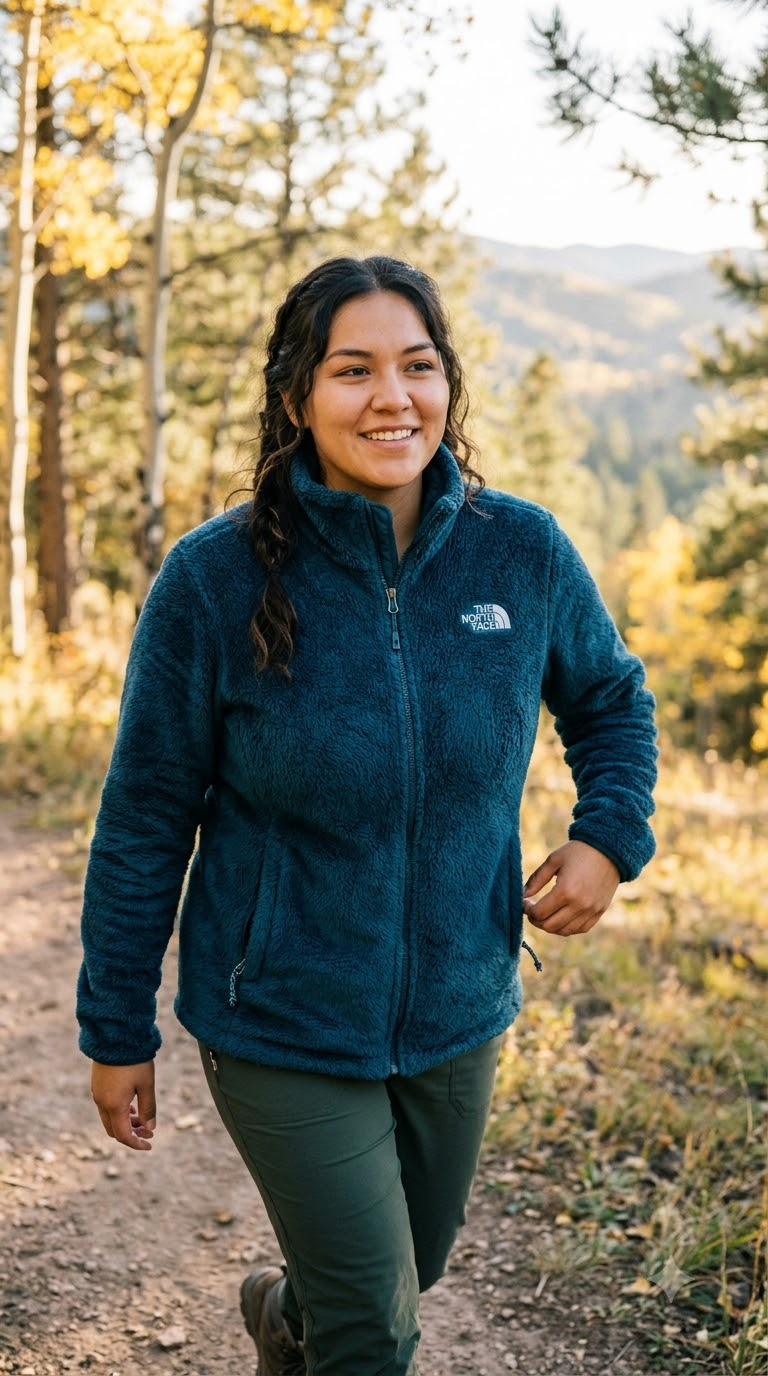 Woman_wearing_fleece_jacket_20260919152456 The North Face Plus Osito Jacket - Image 1