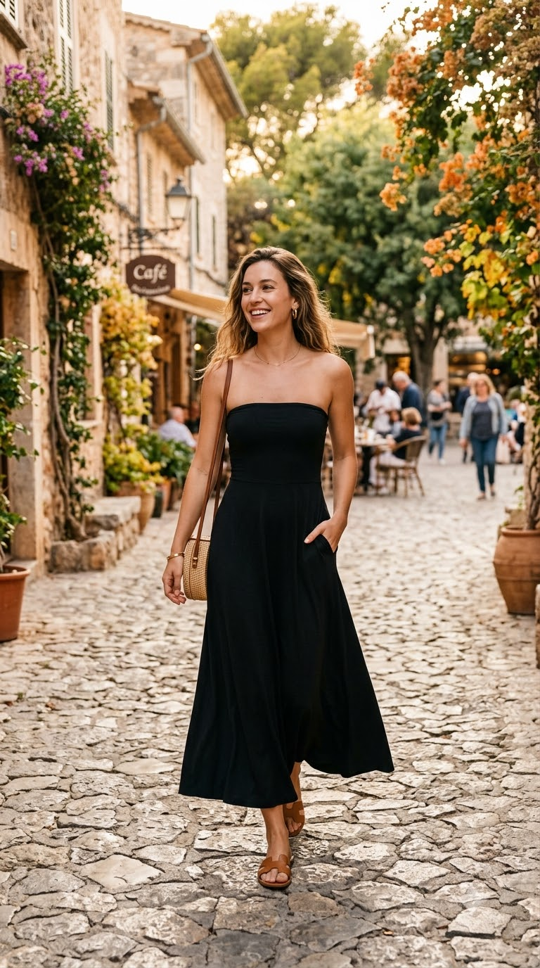 Woman_wearing_strapless_maxi_dress_20260918151547 Beyond Yoga Featherweight Strapless Maxi Dress - Image 1