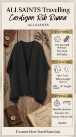 Allsaints Womens Travelling Cardigan Rib Ruana - Image 4