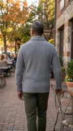 PJ PAUL JONES Men's Cardigan Sweaters Shawl Collar Button Down Knit Blazer Button Down, Shawl Collar, Front Pockets, Knitted Blazer Style, Heavyweight, Fall Winter, Outdoor, Dressy Casual Wear Daily - Image 2