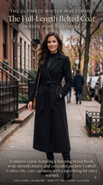 Full Length Belted Coat in Pure Cashmere - Image 2