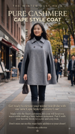 Pure Cashmere Cape Style Coat - Image 2