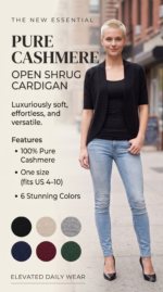 Pure Cashmere Shrug Style Cardigan - Image 2