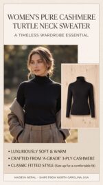 Women's Pure Cashmere Turtle Neck Sweater - Image 2
