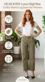 DEAR JOHN Lasso High Rise Utility Barrel Leg Jeans for Women - Image 2