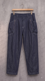 Casual Street Style Faux Denim Cargo Pants - Image 2