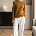 Chanyarn Women's 100% Merino Wool 2026 Fall Winter First-Line Ready to Wear Long Sleeve Seamless Knit Crewneck Sweater