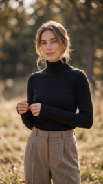 Women's Pure Cashmere Turtle Neck Sweater