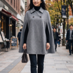 Pure Cashmere Cape Style Coat