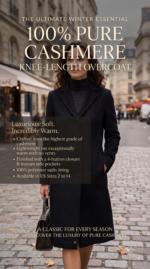 Women's Knee Length Overcoat in Pure Cashmere - Image 2